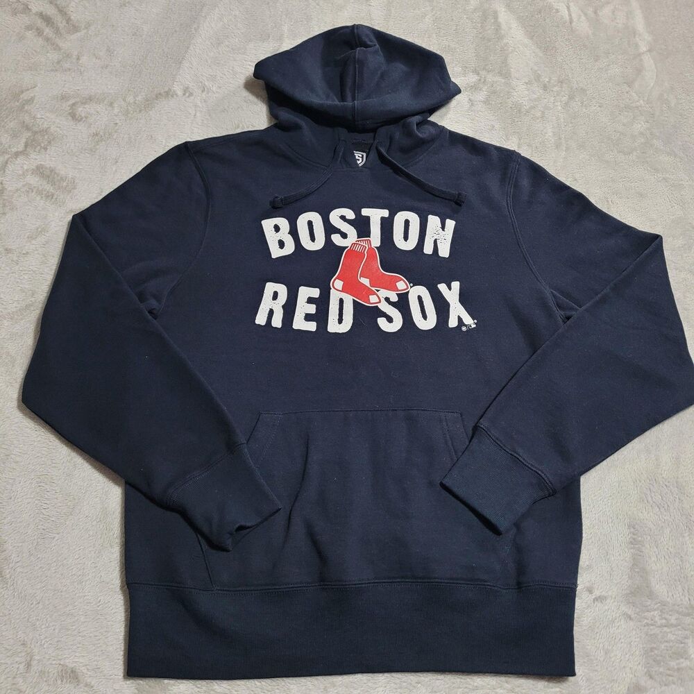 Boston Red Sox Hoodie Mens Medium Navy Blue MLB Baseball OTS Pullover Fleece